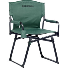 Lagom Director's Chair, Folding Camping Chair with Armrests & Bamboo Frame, Lightweight, Compact & Load Capacity up to 150 kg, Ideal for Camping, Garden & Travel