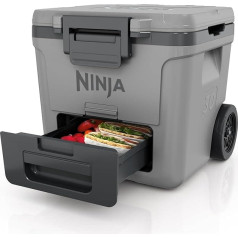 Ninja FrostVault Hard Cooler, Premium Heavy-Duty Insulated Cool Box, Keeps Ice for up to 5 Days, with Dry Zone Integrated Fridge-Temp Dry Storage Drawer