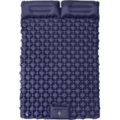 Generisch Inflatable Double Camping Rug with Cushion, 12.99 Inch Light Mattress for Hiking, Trekking, Tent, Trailer, Travel, Compact Outdoor Accessories, Summer