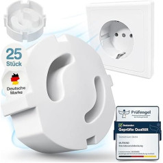25 x Sockets Child Lock - (for Plugging) Socket Protection Child Lock Pluggable - Child Safety Socket - Socket Safety Baby - Socket Cover White