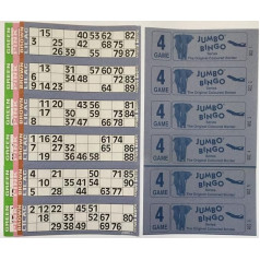 1500 4 Page Games Jumbo Bingo Tickets 6 to View Jumbo Bingo Books