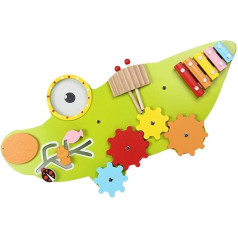 Wall Activity Board - Early Developmental Toy, Wooden Sensory Panel with Interactive Features, Fine Motor Skill Learning, Kids Girls Boys Home Preschool Nursery Classroom Playroom