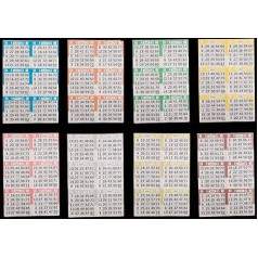 SmallToys Bingo Paper Playing Cards 6 Cards 8 Sheets 125 Books 8 x 12 Disposable Sheet Made in USA