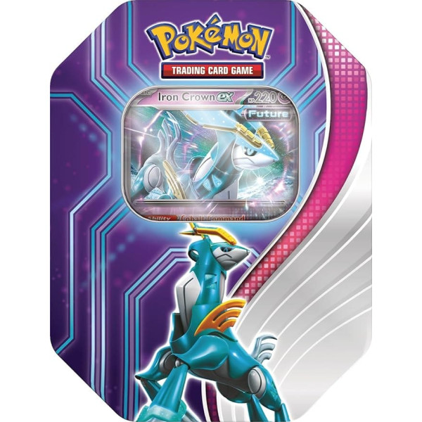 Pokémon TCG: Paradox Destinies Tin - Iron Crown ex (1 Foil Promo Card and 4 Booster Packs)