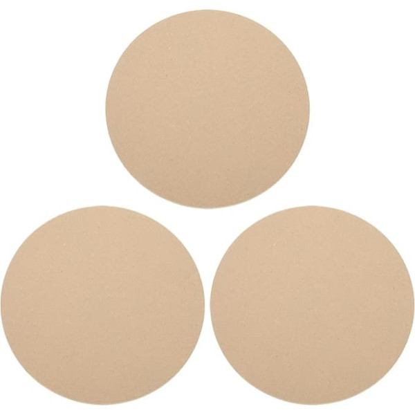 PATIKIL Pack of 3 9.1 Inch 230 mm Diameter Pottery Wheels without Holes, 9 mm 3/8 Inch Thick Round Pottery Wheel Systems for Pottering Clay, Ceramic Pottery Wheel Accessories, Brown