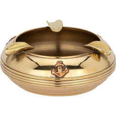 NKlaus Nautical Ashtray Antique Brass 8 x 3 cm Compact Table Ashtray Maritime 15000