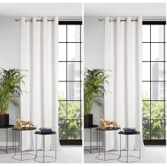 Eurofirany Velvet Curtain with Eyelets Curtain Balcony Door Patterned Velvet Look 1 Piece Wavy Pattern Plain Fluffy Living Room Bedroom Lounge 140 x 250 cm 3D Structure White 140 x 250 cm