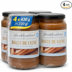 Black Ranch Dulce de Leche | Various Pack Sizes | Argentine Milk Caramel Spread (4 x 430g)