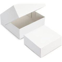 Pack of 50 Cake Tins, 20 x 8-50 Pieces, Square, White
