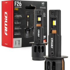Led auto spuldzes f26 pro lumitec limited +130% duo full canbus h1 12v 24v -04869