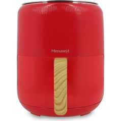MENASTYL - Colorama Fryer without Hot Air Oil - Magenta - No PFAS - 4.5 L - 8 Programmes - Temperature up to 200°C - Timer 1 Hour - Basket and Rack Dishwasher Safe - 6025002