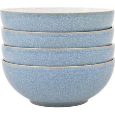 Denby Elements 4 Piece Cereal Bowl Set, Blue