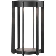 Zone Denmark Firefly Lantern - LED Lantern Outdoor with Handle - Dimmable via Touch Function - Tilting Top - Diameter 19 x 30 cm - Black