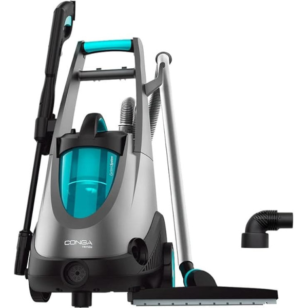 Cecotec Conga Triton 4000 UltraClean 1500W High Pressure Vacuum Cleaner 4-in-1: High Pressure Cleaning Function, Wet and Dry Vacuum Cleaner and Blowing Function, 120 Bar, Suction Power 15 kPa, Black,