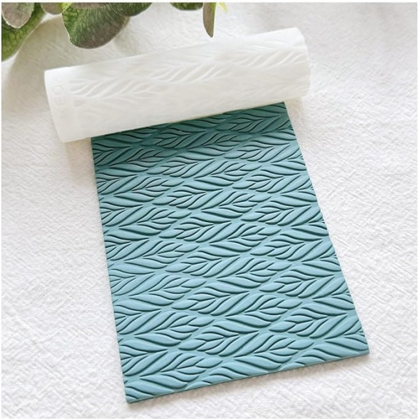 KEOKER Polymer Clay Texture Roller - Ideal for Making Earrings, Like Texture Leaves, Works with Clay Cutters (Boho Leaves)