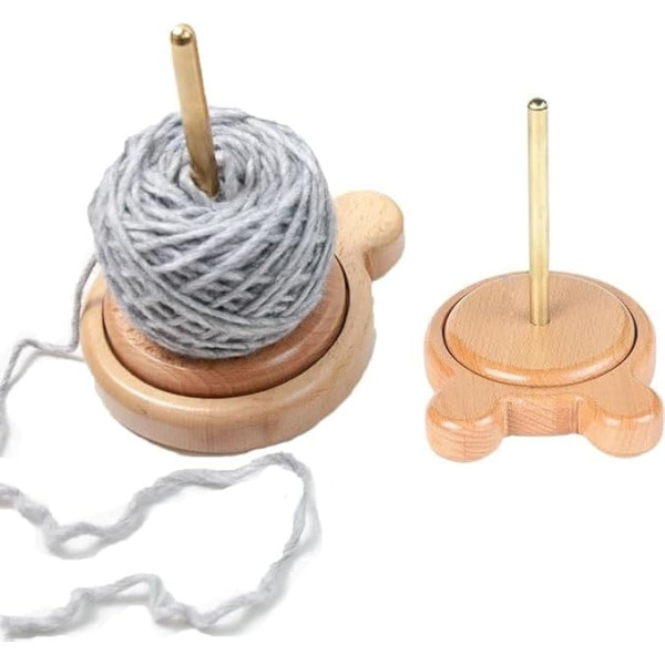 zalati Yarn Storage Holder, Yarn Spinning Dispenser with Rotating Metal Spindle for Crochet, Knitting, Embroidery