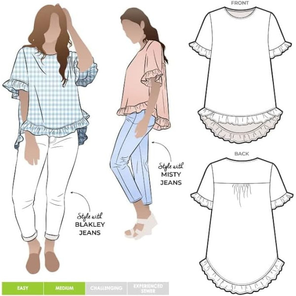 Style Arc Sewing Pattern Selina Top (Sizes 18-30)