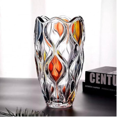 Hand Painted Colourful Vase 29.5cm Tall