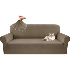 Granbest 2024 Couch Cover for 3 Seater High Elastic Sofa Cover 3 Seater Couch Cover with Non-Slip Foams and Elastic Bottom Sofa Slipcover for Pets (Camel, 3 Seater)
