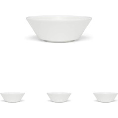 Weber Porcelain Bowl (Diameter 14 cm) Set of 2, Perfect for Salads, Dips, Snacks or Sauces, Made of Extremely Durable Scratch-Resistant Hard Porcelain, for Outdoor Use, Dishwasher Safe - White (17882)