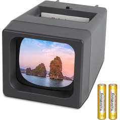 TCNEWCL 35 mm Slide Viewer for Old Slides, Slide Viewer 2x Magnification LED Illuminated Slide Projector for 35 mm Slides, AAA Battery Operated (2 AAA Batteries Included)