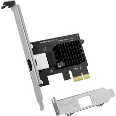 WAVLINK 2.5G Base-T PCIe Network Card, 2500/1000/100Mbps PCI Express Ethernet Adapter with RTL8125B, 2.5G NIC for Windows 11/10/8/8.1/7 & Linux with Low Profile Bracket