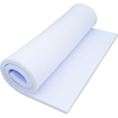 All4All Foam Mattress 60 x 200 x 8 - Foam Board - RG 25/44 - Medium Hard - Furniture Foam - Upholstery Foam