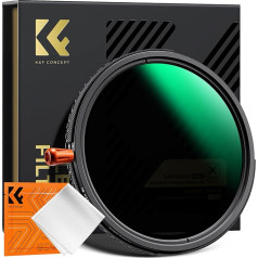 K&F CONCEPT 72 mm Variable ND2-32 (1-5 Aperture Levels) & Polarising Filter (CPL Filter) & Black Mist 1/4 Filter, 3-in-1 Multi-Function HD Image with Multi Coatings for Videos and Portraits (Nano Xcel)