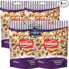 PUFAI Bundle - TADIM Cocktail Nut Mix 180g | Roasted & Selected Nut Mix for Snacks - Pack of 4