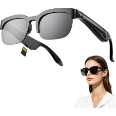 Smart Audio Sonnenbrillen, Bluetooth Intelligente Sonnenbrille mit Doppelmikrofon Lautsprecher, Unterstützung für SD Karten, Bluetooth 6.0 Smart Glasses für Outdoor Sports, Reisen, Fahren