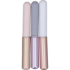 3 Stück Lippenwischpinsel, rund, weiche Borsten, Lippenmischpinsel, Lippenpinsel mit Deckel für Lippenstift