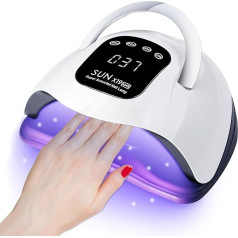 UV LED Nail Lamp, 320W Fast Nail Dryer Nail Curing Light with 72 LED Beads, LCD Touch Screen, 4 Timer Settings, Auto Sensor, High Temperature Protection