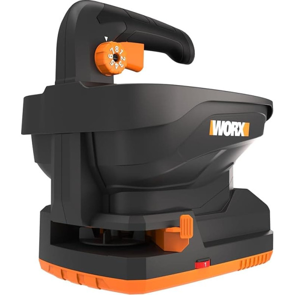 WORX WG869E.9 Universal Battery Spreader 20 V, 5 m Spreading Width, 3.3 L Tank, up to 550 m² Range per Filling, Adjustable Spreading Quantity, for Fertiliser & Road Salt, without Battery and Charger