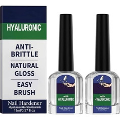 Hyaluronic Acid Nail Care with Vitamin E & Jojoba Oil, Nail Strengthening Treatment, Hyaluronic Acid for Nails, Intense Moisture Treatment for Hydrated, Anti-Brittle Daily Care (2 Pieces)