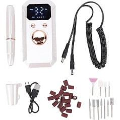 Professionelle Elektrische Nagelbohrmaschine, 32 Geschwindigkeiten, Kabelloses Nagelfeilen-Set, Wiederaufladbar über USB, Zum Formen, Polieren, Entfernen von Gelnägeln