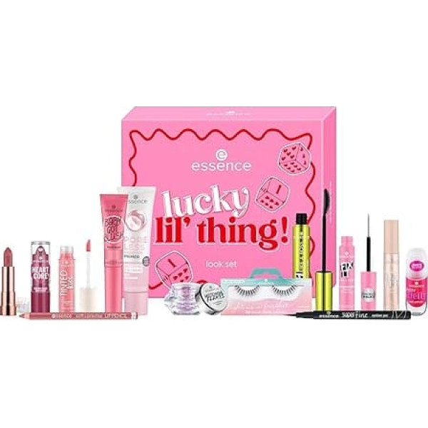 Essence Lucky Lil' Thing! Look Set, Multi Set, Shiny, Colour-Intense, Glitter, Metallic, Acetone-Free, Vegan, No Microplastic Particles, No Parabens, Pack of 1