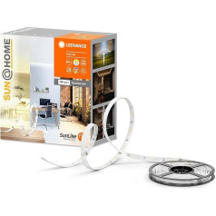 LEDVANCE Sun Home LED Strip, White, 13.5 W, 850 Lumens, Sunlight to Fireplace (2200-5000 K), 3 m, Flex Strip with Biorithm Control, WiFi Technology, Controllable via App and Voice Assistant
