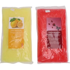 YUYTE Paraffinwachs, 450 G X 2 Stück, Rosiges, nach Zitrone Duftendes Hand- und Fußwachs mit Tiefer Feuchtigkeitsversorgung für Trockene Haut, Rissige Fersen und Steife Muskeln