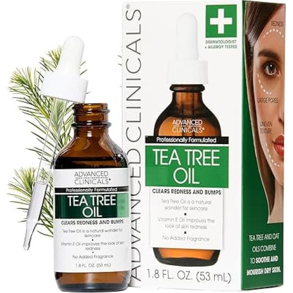 Advanced Clinicals 1.8 oz Tea Tree Oil for Redness and Bumps. by Advanced Clinicals