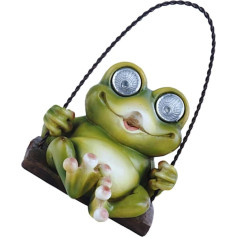jojofuny Solar Gartenleuchte Frosch Hängend aus Harz Energiesparende Solarlampe für Garten Terrasse und Wegebeleuchtung