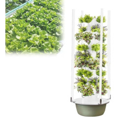 Hydroponik-Anbausystem-Turm, Hydroponik-Turm, Aeroponik-Turm-Gartensystem mit 30-Liter-Tank, 20–36 Löchern, erdloser Anbau, vertikaler Hydroponik-Gartenturm 9Layer