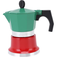 Mumusuki Coffee Machine, Manual Percolator, Portable Italian Cuban Coffee Pot, 3 Cup Aluminium Alloy Camping Travel Brewer for Home Outdoor Use