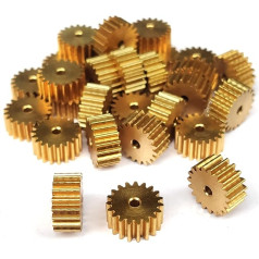 ZGF-BR 10 Pieces 0.5 m 11/11/12/13/14 Gear Rack Spur Wheel 0.5 MOD Precision Copper Steel CNC Sprocket (Hole Diameter: 2 mm, Number of Teeth: 12 Teeth)