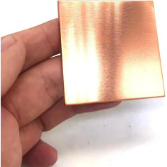 Flat Sheet DIY Construction Pad Copper Sheet 2.5 mm 3 mm 4 mm 5 mm x 100 mm x 150 mm T2 Thick Copper Plate CNC Frame Model Shape Square Materials (Size : 3mm, Color : 100x150mm)