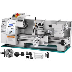 750 W Metal Lathe 8 x 16 Inch 2500 RPM Mini Table Lathe with Variable Spindle Speed for Precision Parts Machining