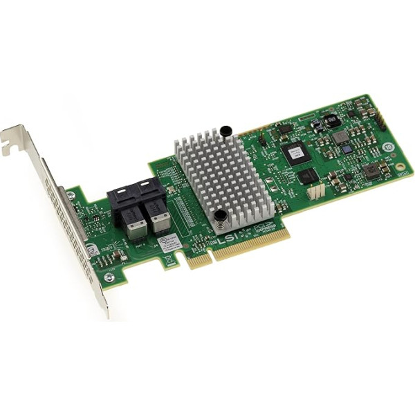 KALEA-INFORMATIQUE PCIe 3.0 SAS 12GB Controller Card with 8 Internal Ports and RAID 0 1 5 10 50 JBOD. Model LSI OEM 9340-8i. High and Low Profile, Ref H3-25499-04002