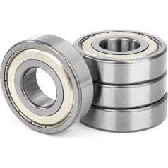 6306ZZ Ball Bearings 30 x 72 x 19 mm Chrome Steel and Pre-Lubricated Deep Groove Ball Bearings, 6306Z Double Metal Seal with Seals Shields for DIY, Skateboards, Lathes, Engines, Pack of 4