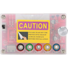 ATX Power Supply Breakout Board Acrylic Housing Kit, PC Power Breakout Adapter with ADJ Adjustment Voltage Button, Support Output Voltage 3.3V, 5V, 12V and 1.8V to 10.8V (ADJ)