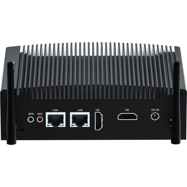 WEIDIAN Fanless Industrial PC, Fanless Mini PC i5 8350U, Industrial Computer 2HD Dual Display, WiFi, BT, 2 Gigabit Ethernet, 8USB, 2RS232 COM, VESA, Win11 (8GB RAM/128GB SSD)