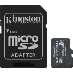 Kingston Industrial microSD - 8GB microSDHC Industrial C10 A1 pSLC Card + SD Adapter - SDCIT2/8GB